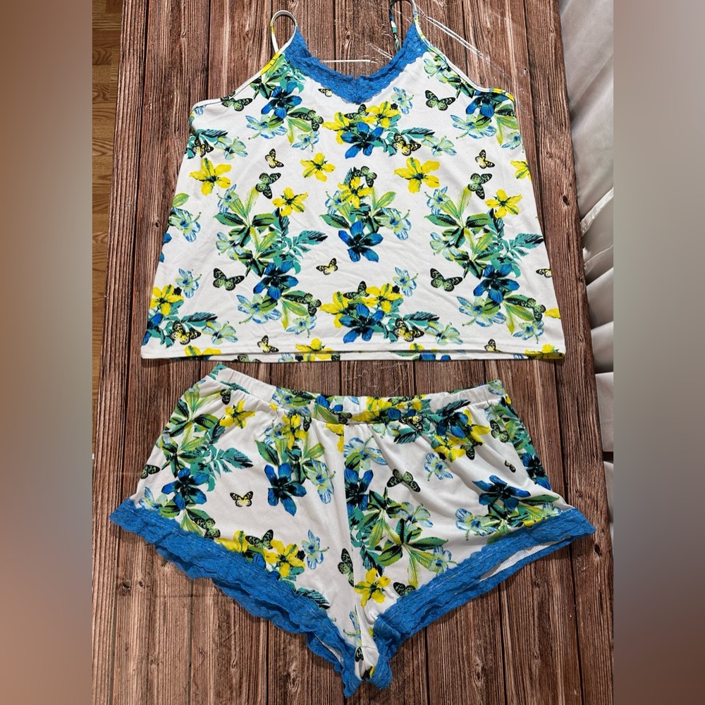 Lady Princess Women’s 3X Lace Trim Camisole Set Tank Top & Shorts | SKU 0358